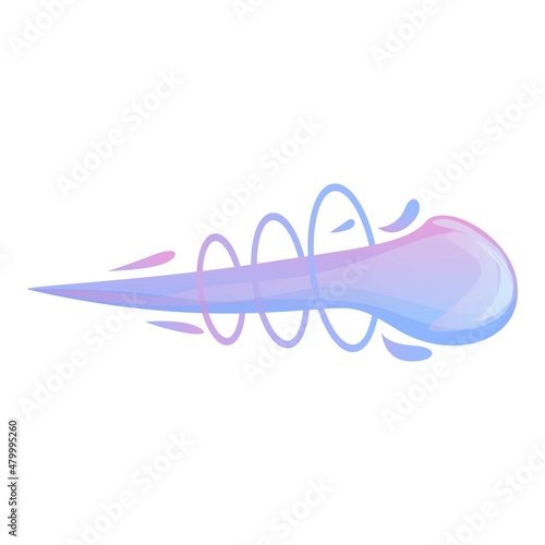 Laser gun flash icon cartoon vector. Shot effect. Fire weapon