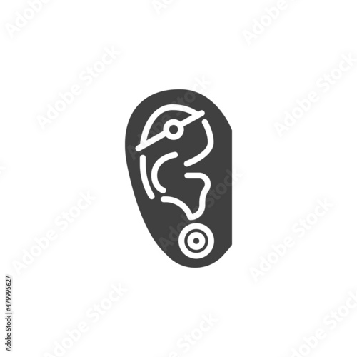 Ear piercing vector icon