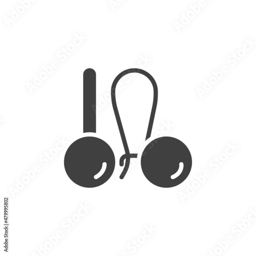 Pearl earring vector icon