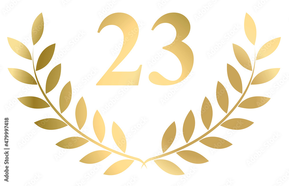 Gold laurel wreath 23 vector isolated on a white background
Gold laurel wreath 23 vector isolated on a white background