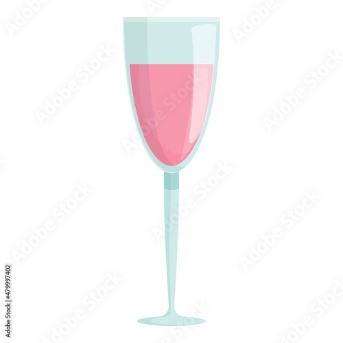 Champagne glass icon cartoon vector. Party drink. Holding shape