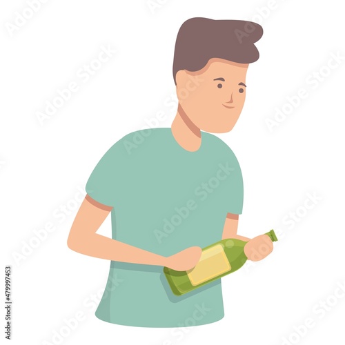 Sommelier summer party icon cartoon vector. Wine glass. Coctail nose