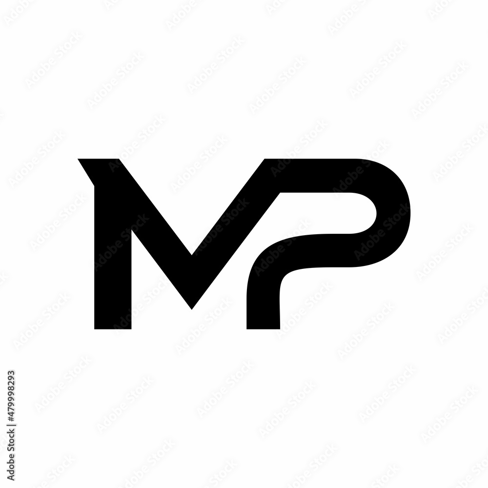 Initials Monogram Letter MP logo design Initials Monogram Letter MP logo design