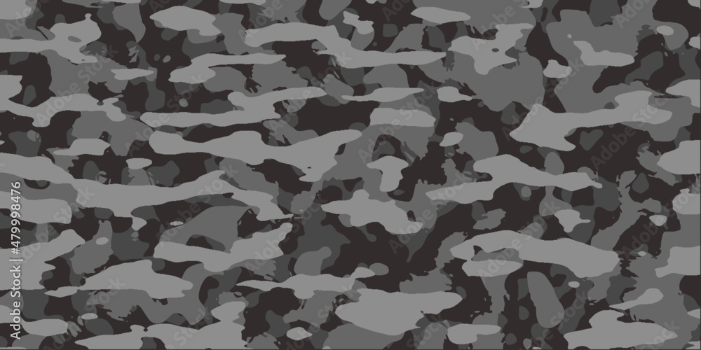 Camouflage Vector Grayscale Pattern. Vector. 6000px x 3000px Stock ...