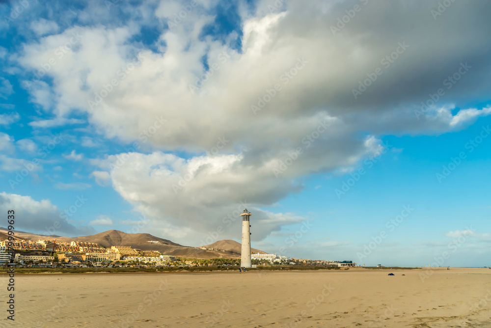Lighthouse in the Sea of Jable, Fuerteventura 