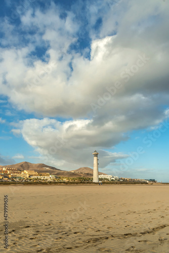 Lighthouse in the Sea of Jable, Fuerteventura 