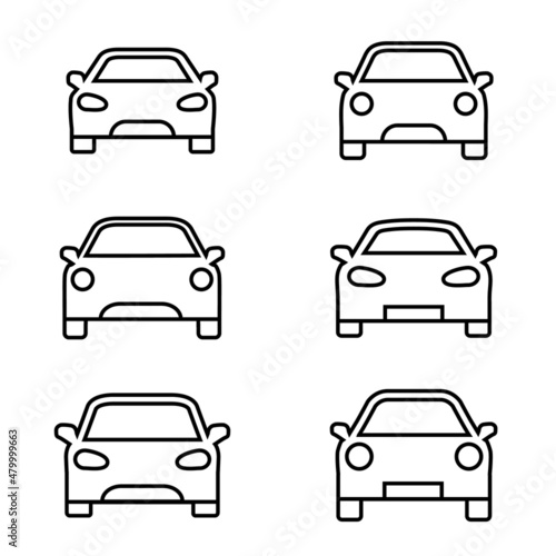 Car line icon, vector outline logo isolated on white background