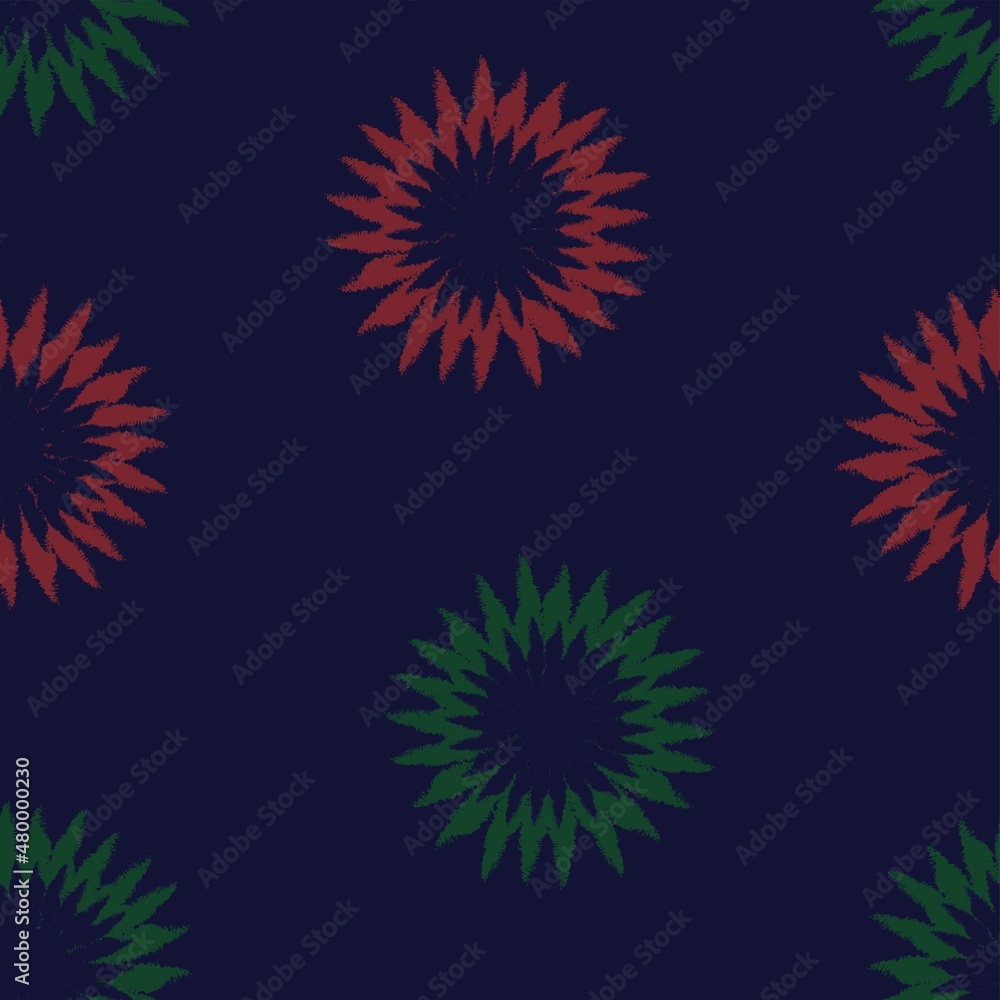 Brush Strokes Circle Seamless Pattern Design Brush Strokes Circle Seamless Pattern Design