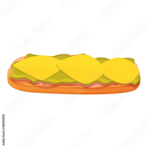 Burger with cheese icon cartoon vector. Fast food. American sandwich