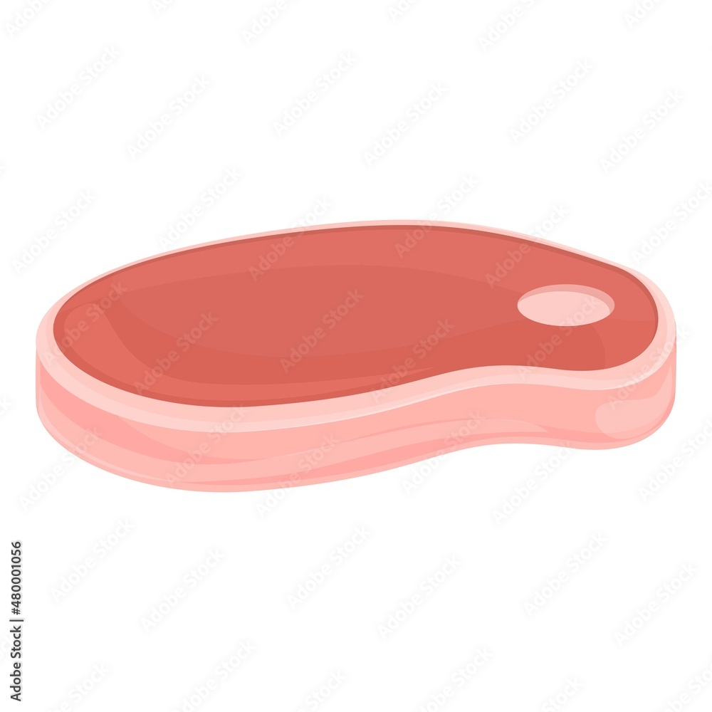 Meat steak icon cartoon vector. Beef food. Red meat Meat steak icon cartoon vector. Beef food. Red meat