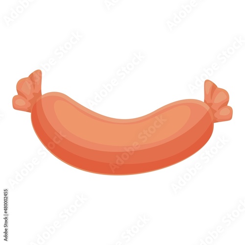 Sausage icon cartoon vector. Grill meat. Breakfast salami