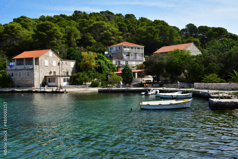 the Mljet island, Croatia- september 3 2021 : picturesque island in summer