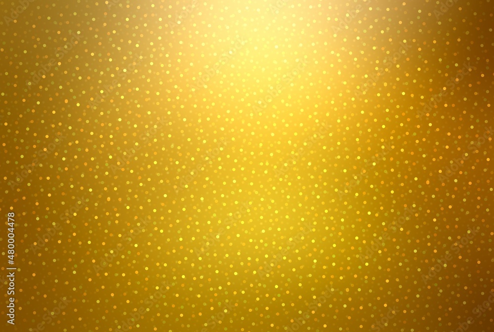 Festive golden glitter classical textured background. Deep yellow color.