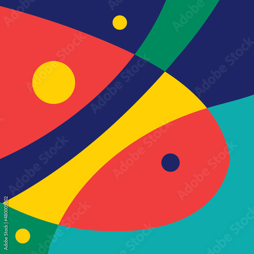 Abstract Simple Illustration Artwork With Beautiful Shapes (Vector Art)