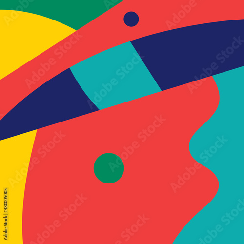 Abstract Simple Illustration Artwork With Beautiful Shapes (Vector Art)