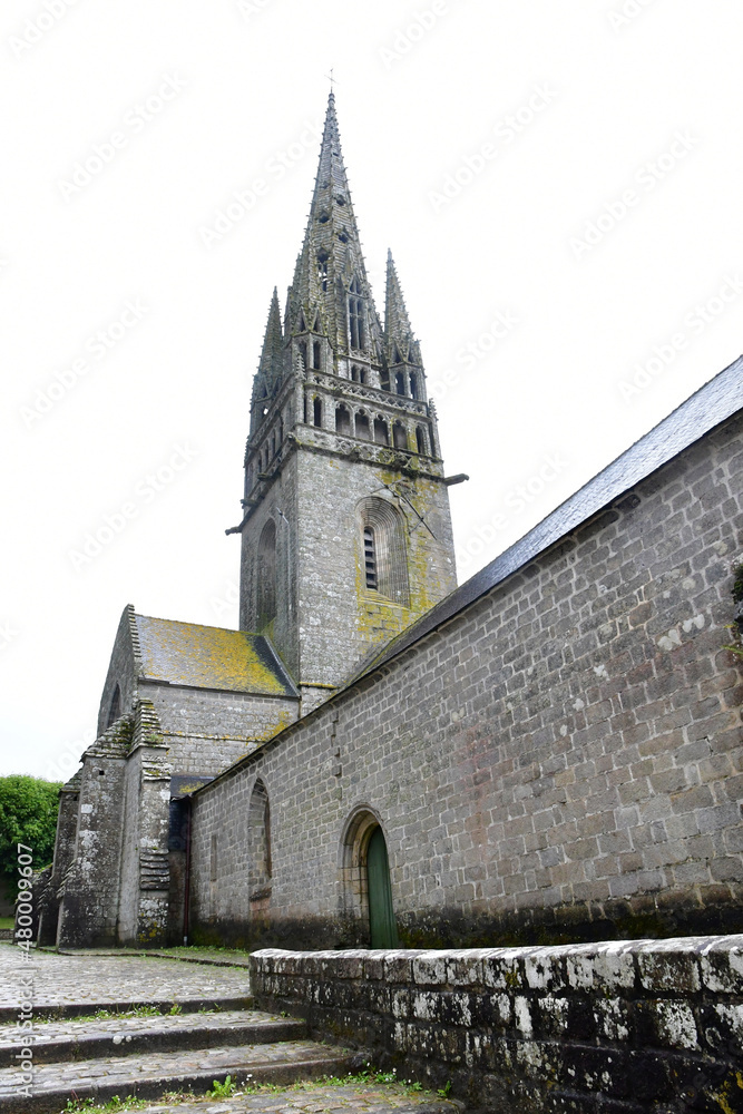 Pont Croix; France - may 16 2021 : Notre Dame de Roscudon church