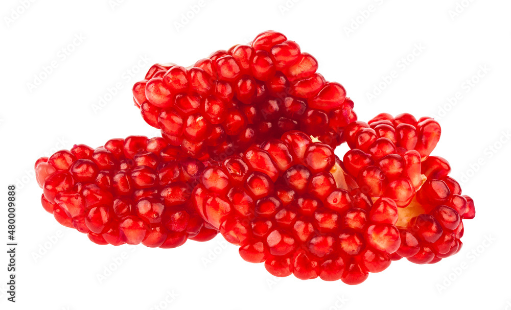 Red pomegranate isolated on white background. Red pomegranate isolated on white background.