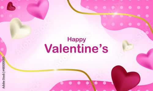 happy valentines day pattern illustration background wallpaper banner template flyer poster event label backdrop modern vector design concept premium color digital card ornamental black gold luxury