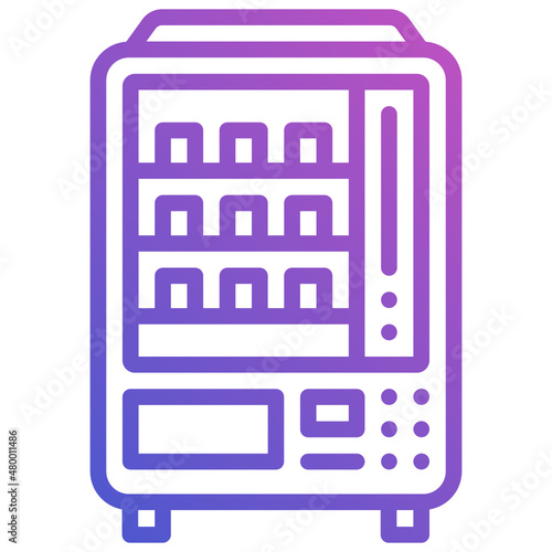 Vending Machine line gradient icon