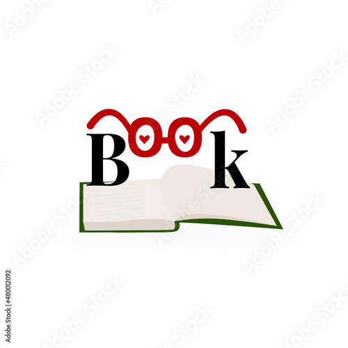 design of the book's logo. Vector icon of the logo of a Book store or literary club