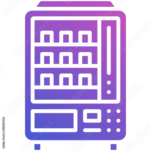 Vending Machine flat gradient icon