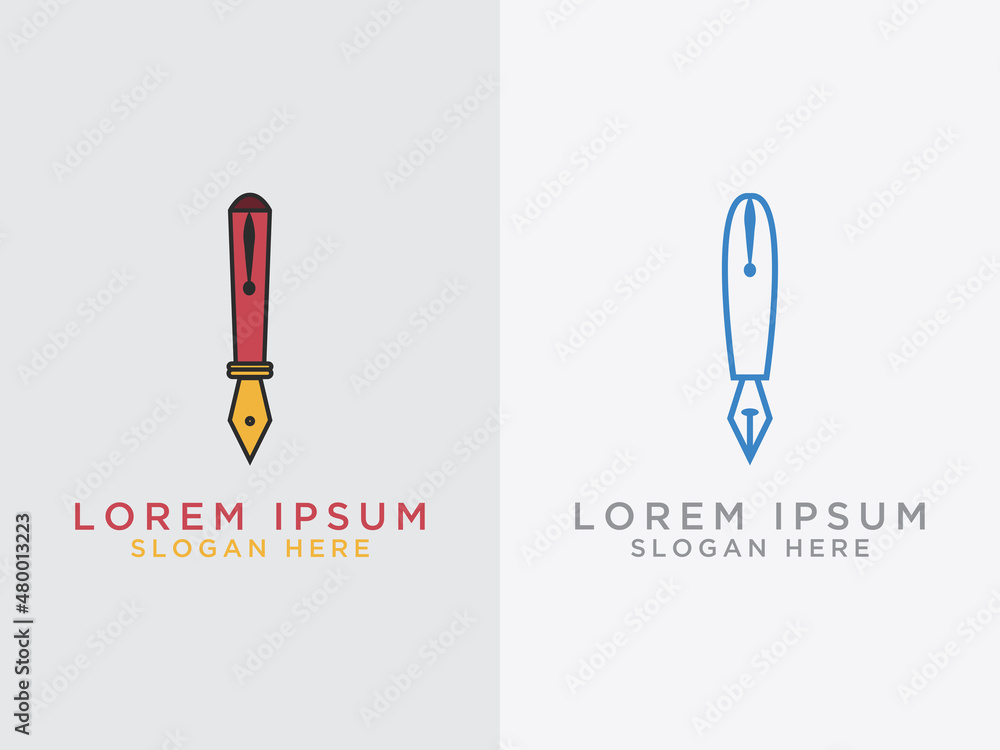 Pen logo icon design template Pen logo icon design template