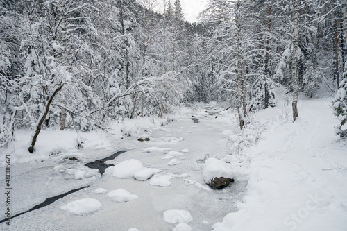 Beauty winter landscape wit...