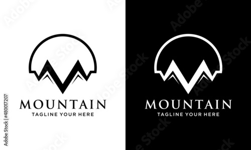 Fotografie, Obraz modern mountain logo design vector template
