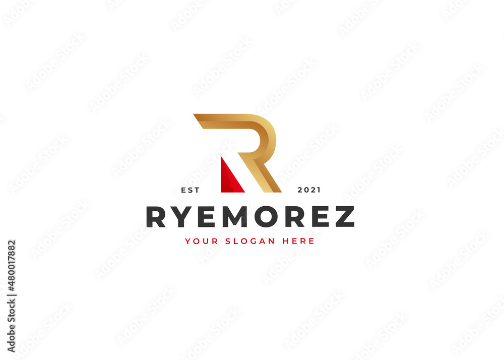 Letter R logo design template. Vector illustrations Letter R logo design template. Vector illustrations