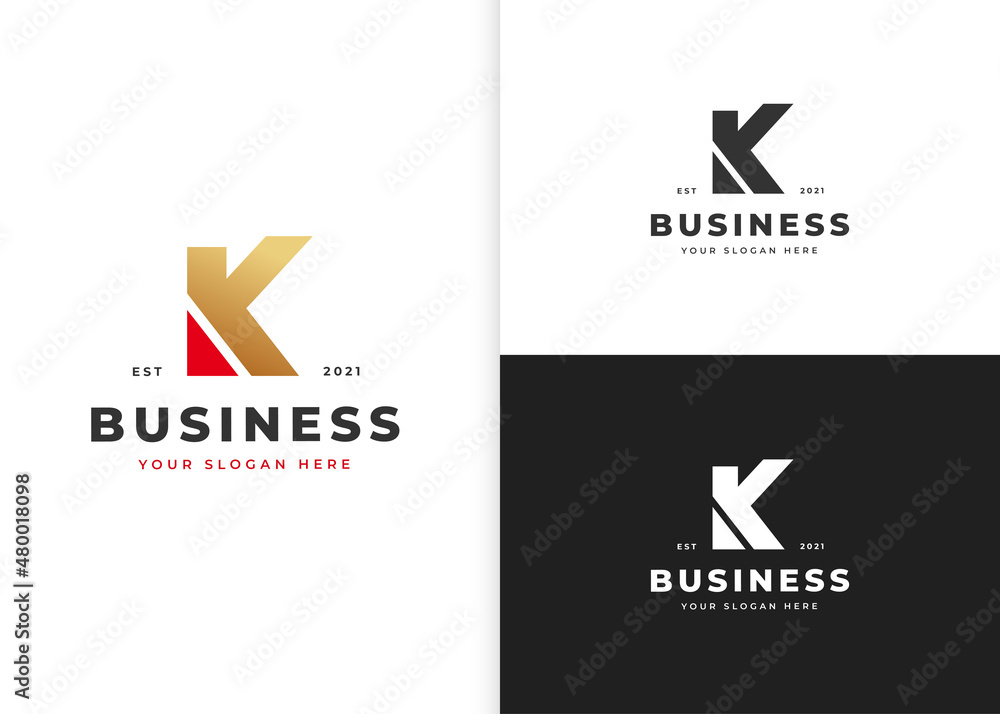 Letter K logo design template. Vector illustrations Letter K logo design template. Vector illustrations