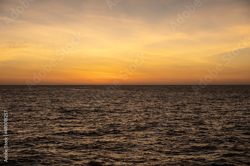 uninhabited islands of the Galapagos archipelago against the backdrop of the sea and blue sky 