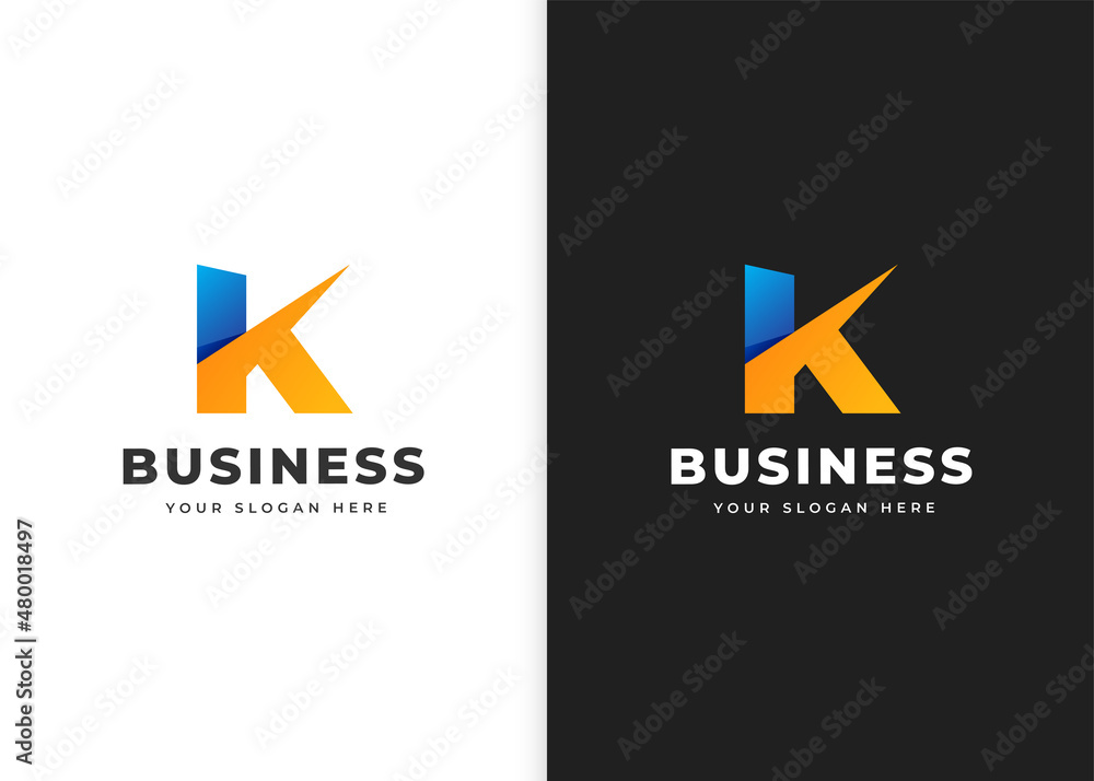 Letter K logo design template. Vector illustrations Letter K logo design template. Vector illustrations