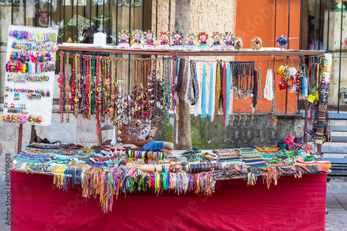 Crafts in typical Mexican market.