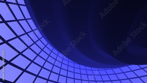 3d rendering of abstract futuristic architectural empty interior with circle shapes