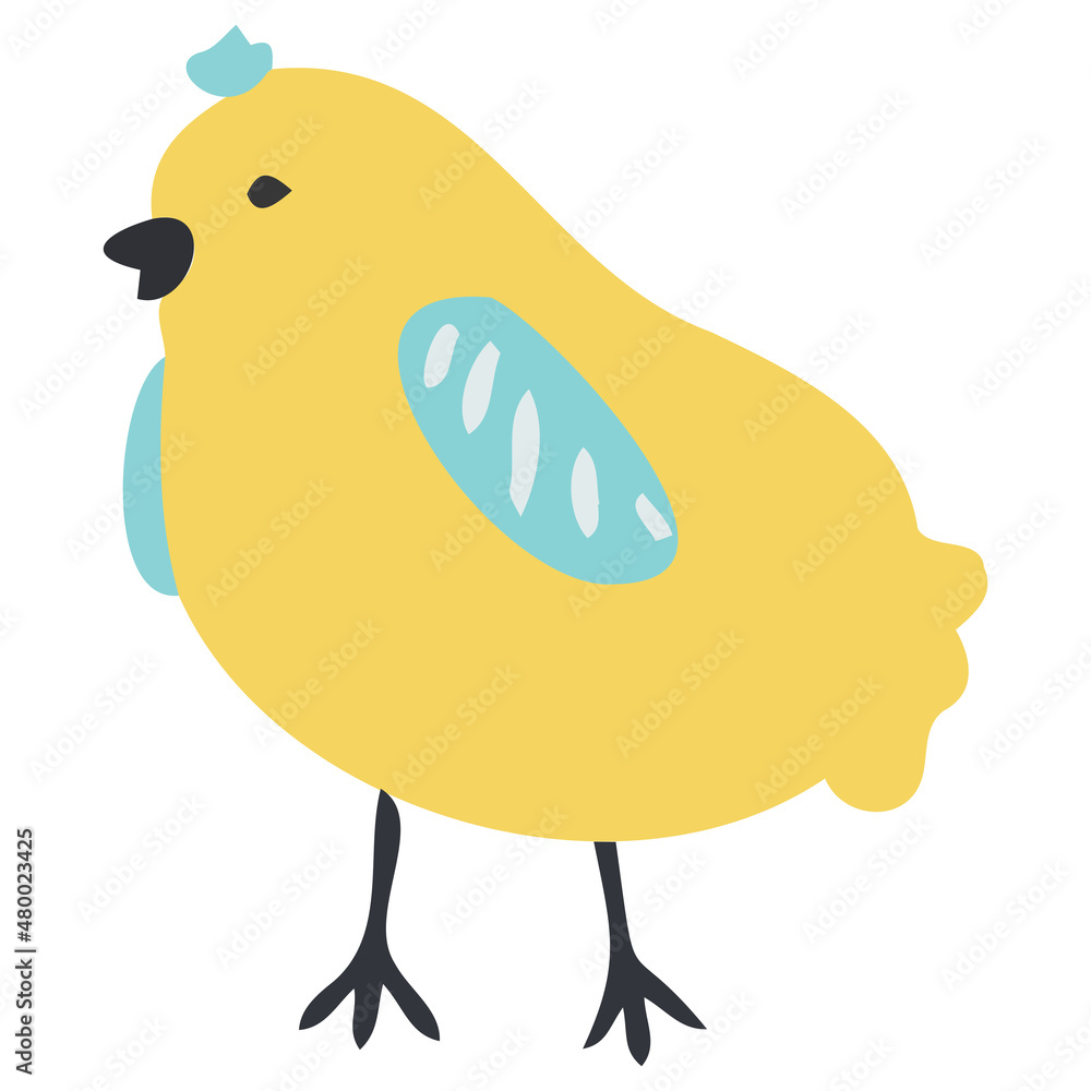 Cute happy little yellow chick Cute happy little yellow chick