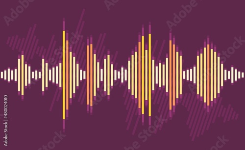 Abstract sound wave equalizer display