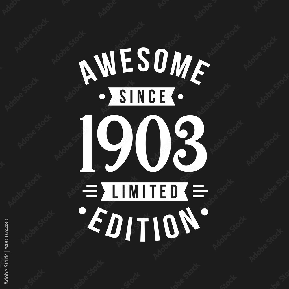 Born in 1903 Awesome since Retro Birthday, Awesome since 1903 Limited Edition