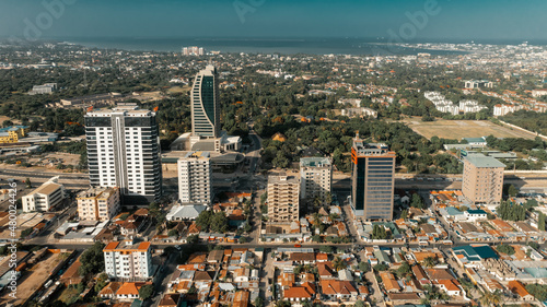 aerial view of Dar es Salaam, Tanzania