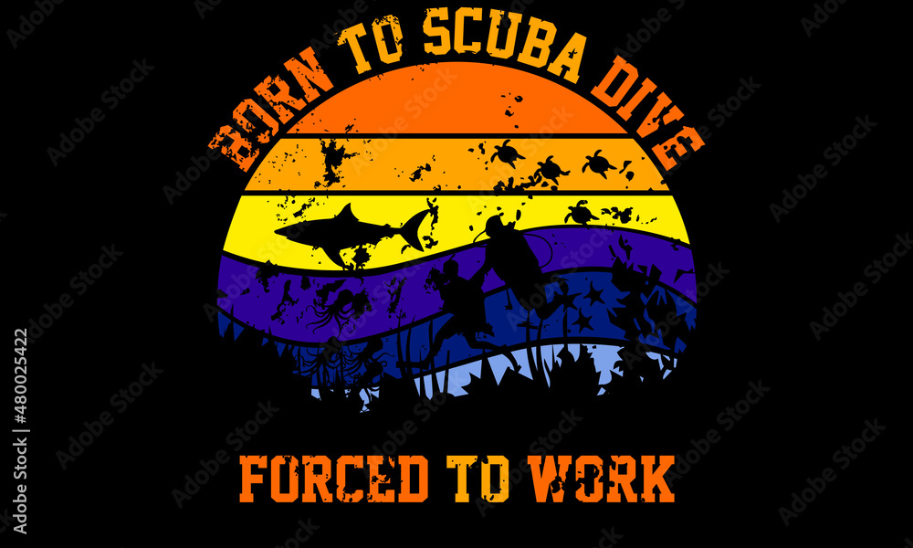 Scuba diving t shirt design