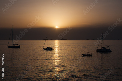 Sunset on the sea, Cala Comte, Ibiza