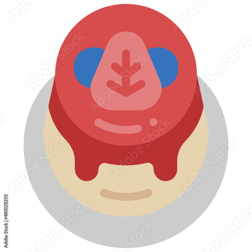 panna cotta flat icon