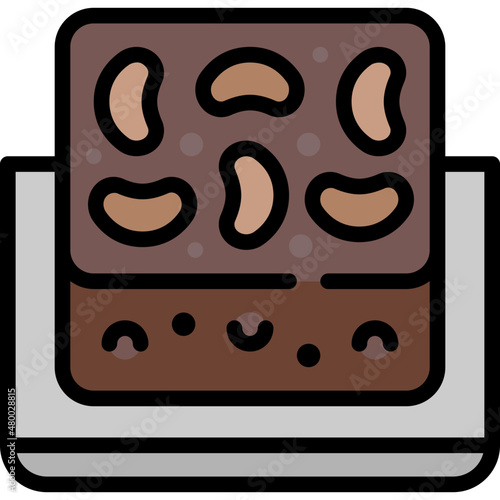 brownie filled outline icon