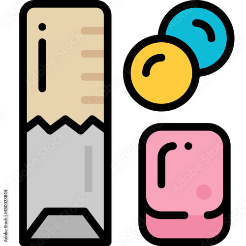chewing gum filled outline icon