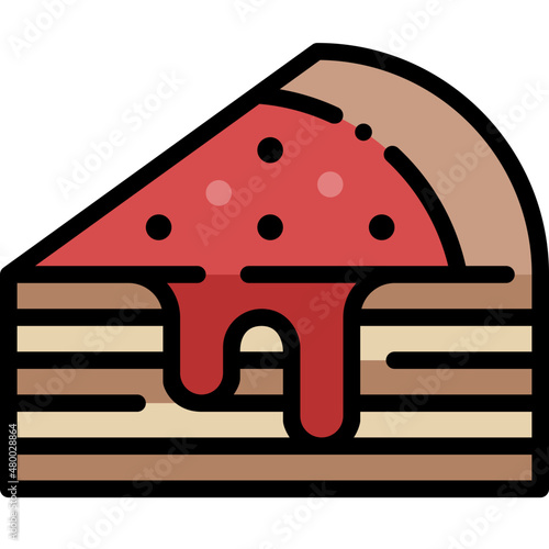 crepe filled outline icon