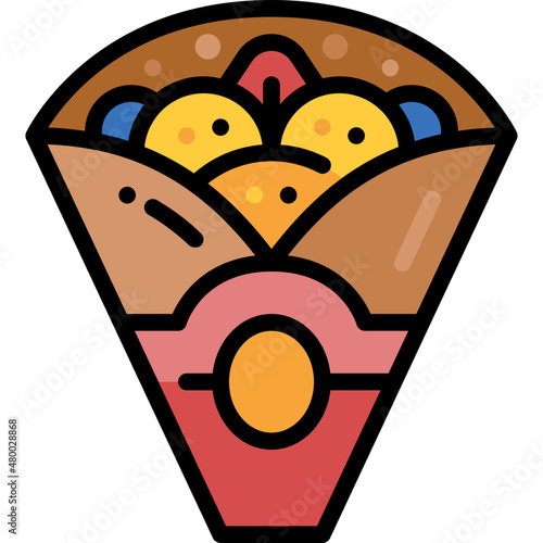 crepe filled outline icon