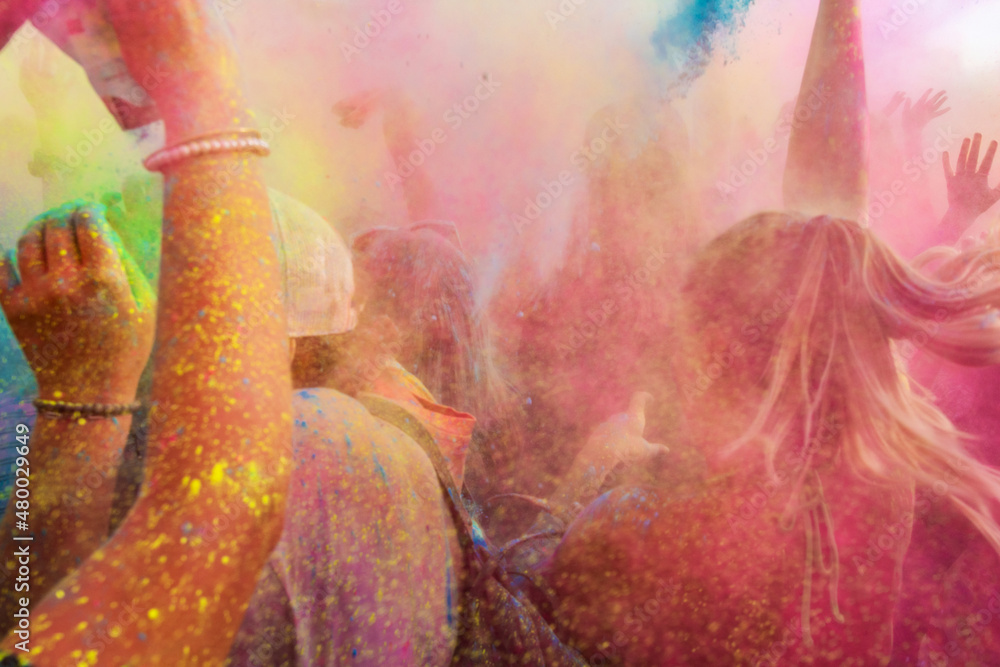 Festiwal Kolorów Holi. Indyjskie święto z kolorowym pudrem, Polska
 - obrazy, fototapety, plakaty 