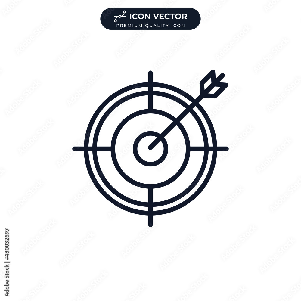 Target icon symbol template for graphic and web design collection logo vector illustration Target icon symbol template for graphic and web design collection logo vector illustration