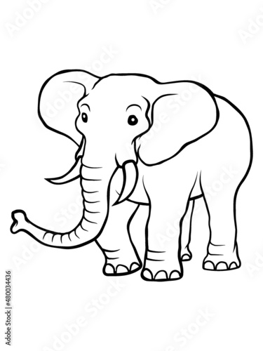 Grauer großer Elefant 