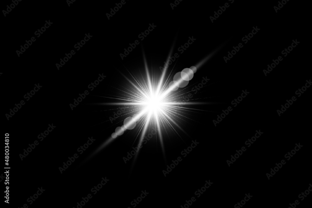 White glowing lens flare lights White glowing lens flare lights