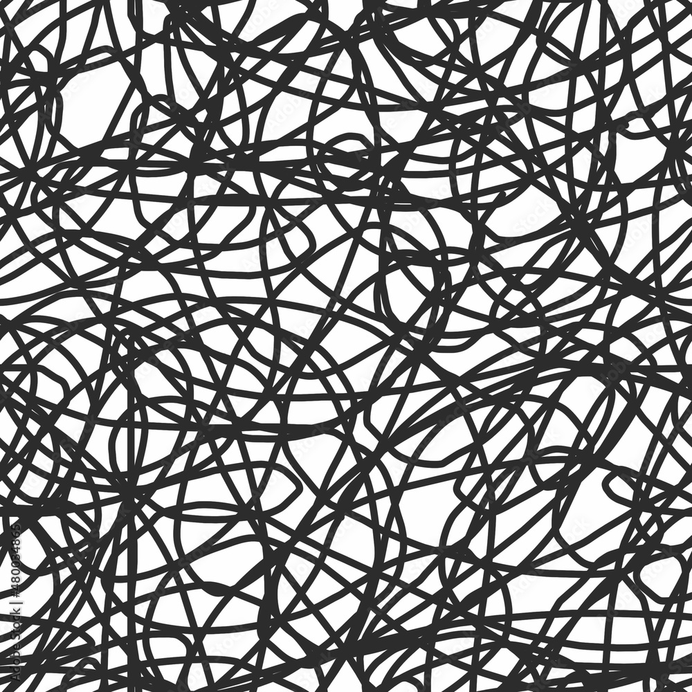 Scribble seamless pattern. Abstract careless lines hand drawn black and white illustration. lines and shapes. Ink drawing style. Scribble seamless pattern. Abstract careless lines hand drawn black and white illustration. lines and shapes. Ink drawing style.